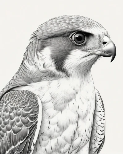 gyrfalcon,eagle illustration,eagle drawing,lanner falcon,saker falcon,portrait of a rock kestrel,ferruginous hawk,aplomado falcon,new zealand falcon,falcon,peregrine falcon,white eagle,falconiformes,northern goshawk,imperial eagle,peregrine,hawk animal,gryphon,gray eagle,mountain hawk eagle,Illustration,Black and White,Black and White 30