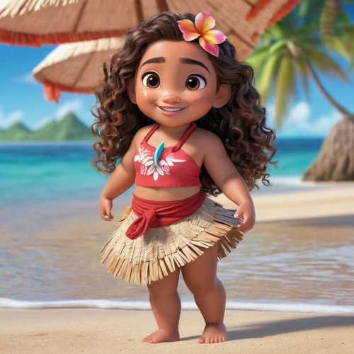 moana,polynesian girl,lilo,hula,agnes,luau,polynesian,cute cartoon character,tiana,aloha,south pacific,tahiti,coco,polynesia,hawaiian,bora-bora,fiji,candy island girl,the beach pearl,bahama mom,Illustration,Japanese style,Japanese Style 01