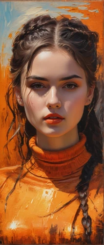 rust-orange,oil painting,oil painting on canvas,girl on the dune,painting technique,orange,mystical portrait of a girl,girl with cloth,portrait of a girl,young woman,girl portrait,girl in a long,art painting,photo painting,oil paint,orange color,world digital painting,oil on canvas,the girl's face,woman face,Photography,General,Fantasy