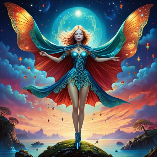 fantasy woman,faerie,cupido (butterfly),fantasy art,gatekeeper (butterfly),vanessa (butterfly),faery,fairy queen,fairies aloft,sorceress,blue enchantress,fantasia,julia butterfly,fantasy picture,ulysses butterfly,aurora butterfly,the zodiac sign pisces,zodiac sign libra,virgo,hesperia (butterfly),Conceptual Art,Fantasy,Fantasy 06