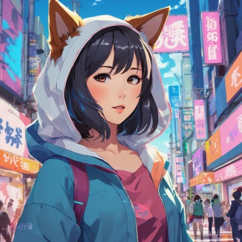 street cat,kitsune,anime japanese clothing,hoodie,tokyo city,shibuya,hk,shinjuku,anime girl,cute fox,nyan,akita,tokyo,akita inu,parka,shiba,hong,asia,torii,cat ears,Conceptual Art,Daily,Daily 21