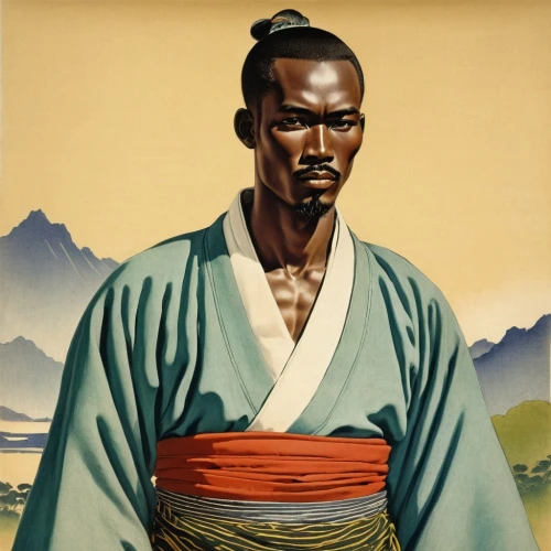 cool woodblock images,motsunabe,samurai,dobok,japanese art,sanshin,goki,shidokan,geomungo,aikido,kumano kodo,ariramba,yi sun sin,okinawan kobudō,japanese martial arts,jeongol,sōjutsu,daitō-ryū aiki-jūjutsu,kinomichi,african man,Illustration,Japanese style,Japanese Style 21