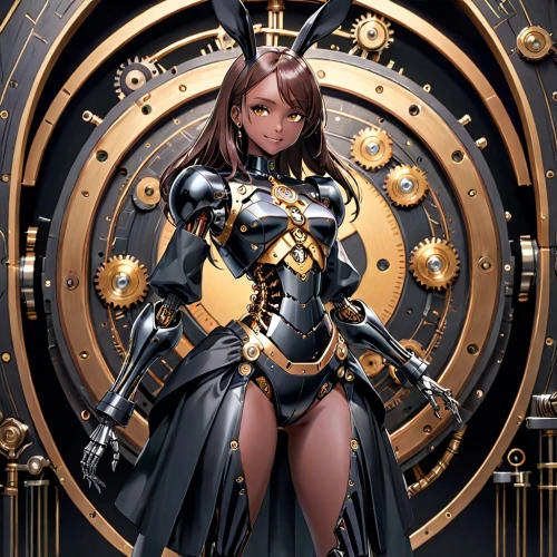 clockmaker,steampunk,euphonium,minerva,swordswoman,key-hole captain,caerula,zodiac sign libra,clockwork,goddess of justice,queen cage,libra,watchmaker,steampunk gears,black pearl,paladin,seven sorrows,lady honor,zodiac sign gemini,katana,Anime,Anime,General