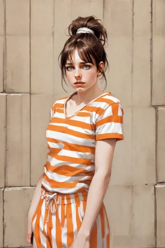 striped background,clementine,horizontal stripes,striped,stripes,orange,orange half,stripe,bright orange,orange color,kumquat,tangerine,oranges,oranges half,orange blossom,mime,young model istanbul,retro girl,yellow orange,mime artist,Digital Art,Comic