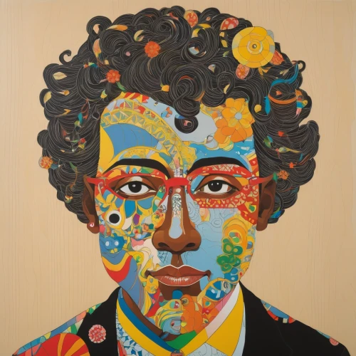 afro-american,afroamerican,beatenberg,multicolor faces,self-portrait,cool pop art,popart,afro american,modern pop art,pop art people,el salvador dali,pop art style,abdel rahman,dali,groenendael,artist portrait,self portrait,effect pop art,vincent van gough,afro,Illustration,Japanese style,Japanese Style 16