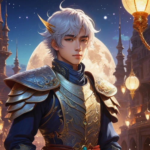 male elf,fantasy portrait,merlin,leo,cg artwork,heroic fantasy,fairy tale character,male character,skyflower,fantasy art,portrait background,dragon li,celestial event,rem in arabian nights,libra,fantasy picture,game illustration,zodiac sign libra,corvin,alhambra,Art,Classical Oil Painting,Classical Oil Painting 42