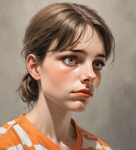 girl portrait,portrait of a girl,digital painting,face portrait,clementine,orange,fantasy portrait,child portrait,mystical portrait of a girl,artist portrait,young woman,woman portrait,world digital painting,lilian gish - female,girl drawing,girl with bread-and-butter,girl with cloth,oil painting,portrait,girl in cloth,Digital Art,Comic