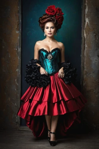 hoopskirt,quinceanera dresses,queen of hearts,ball gown,crinoline,overskirt,social,gothic fashion,bodice,quinceañera,doll dress,dress doll,evening dress,flamenco,red rose,gothic dress,miss circassian,bridal clothing,fabric roses,fashion doll,Photography,General,Cinematic