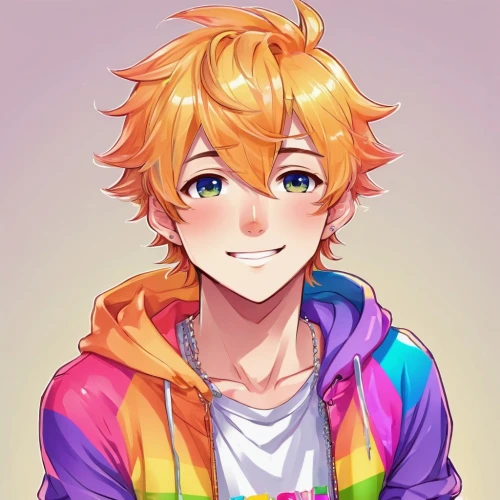 rainbow pencil background,rainbow background,colorful doodle,anime boy,hoodie,hinata,colorful heart,candy boy,rainbow colors,pot of gold background,nyan,rainbow color palette,kawaii boy,colorful background,cinnamon roll,sunburst background,colors rainbow,edit icon,colorful,sweatshirt,Illustration,Japanese style,Japanese Style 02