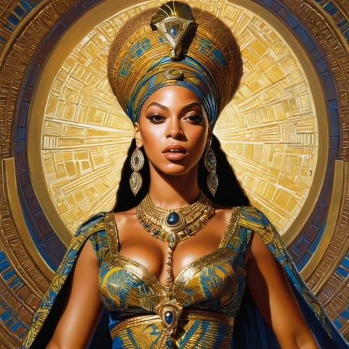 cleopatra,african american woman,pharaonic,african woman,queen,black woman,sacred art,pharaoh,goddess of justice,nile,priestess,queen bee,beautiful african american women,zodiac sign libra,queen s,a woman,ancient egypt,black women,african culture,queen crown,Illustration,Realistic Fantasy,Realistic Fantasy 03