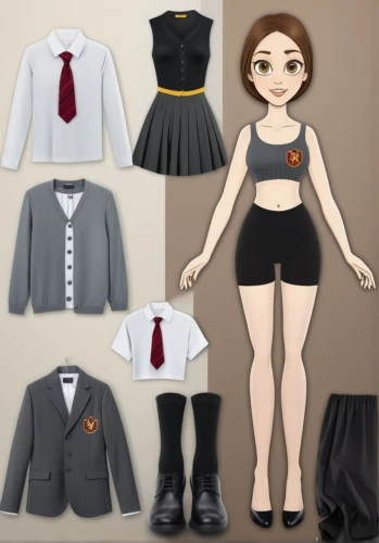 school uniform,school clothes,anime japanese clothing,nurse uniform,martial arts uniform,a uniform,retro paper doll,uniforms,women's clothing,sewing pattern girls,chef's uniform,uniform,ladies clothes,sports uniform,women clothes,police uniforms,formal wear,fashion vector,costume design,clothes,Unique,Design,Character Design