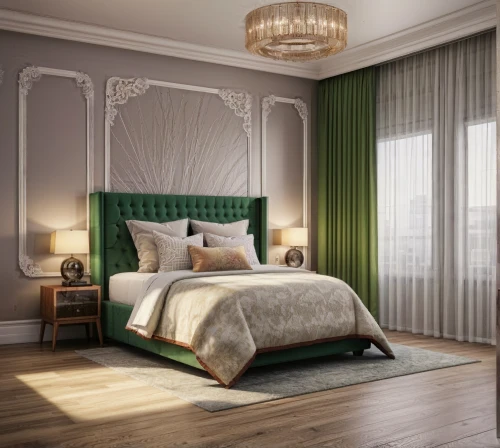 bedroom,3d rendering,canopy bed,guest room,modern room,interior decoration,bed linen,sleeping room,danish room,guestroom,ornate room,modern decor,art nouveau design,render,great room,boutique hotel,contemporary decor,crown render,room divider,search interior solutions