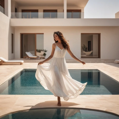 mykonos,white silk,holiday villa,white clothing,greece,luxury property,girl in white dress,gracefulness,dhabi,tunisia,white winter dress,boutique hotel,girl in a long dress,resort,morocco,cyprus,infinity swimming pool,white dress,santorini,hellenic,Photography,General,Natural