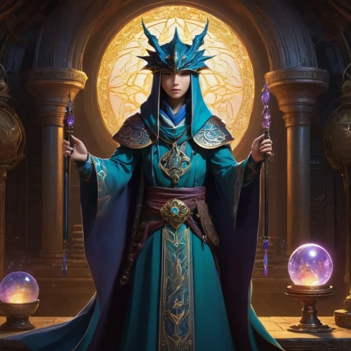 blue enchantress,priestess,sorceress,zodiac sign libra,yi sun sin,fantasy portrait,mage,summoner,paysandisia archon,sterntaler,magistrate,fantasy picture,libra,fantasy art,high priest,shuanghuan noble,emperor,goddess of justice,dodge warlock,the prophet mary,Art,Classical Oil Painting,Classical Oil Painting 42