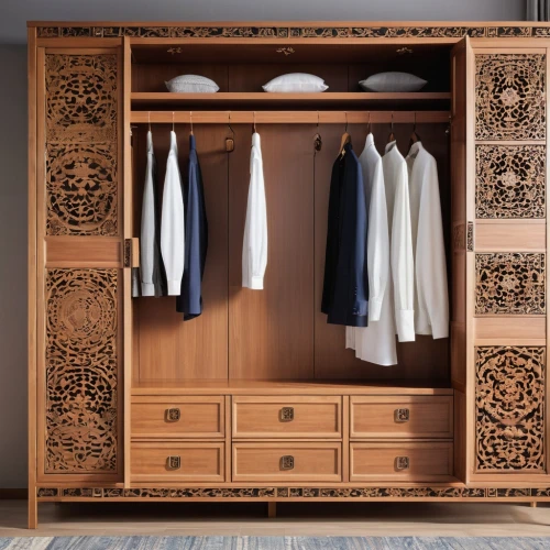 walk-in closet,armoire,storage cabinet,dresser,wardrobe,chest of drawers,cabinetry,room divider,closet,patterned wood decoration,metal cabinet,shoe cabinet,cabinet,dressing table,drawers,tv cabinet,china cabinet,bathroom cabinet,cupboard,switch cabinet,Photography,General,Realistic