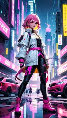 cyberpunk,shinjuku,cyber,harajuku,pink vector,persona,nico,uruburu,shibuya,kotobukiya,vector girl,tokyo,tokyo city,futuristic,pedestrian,city trans,nova,magenta,hk,the pink panter,Anime,Anime,General