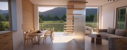 3d rendering,sky apartment,interior modern design,inverted cottage,modern room,render,room divider,modern decor,home interior,chalet,interior design,block balcony,small cabin,the cabin in the mountains,sliding door,archidaily,wooden windows,kitchen design,contemporary decor,an apartment,Photography,General,Realistic