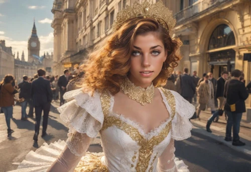 miss circassian,victorian lady,victorian style,cinderella,victorian fashion,the victorian era,orsay,girl in a historic way,vintage woman,versailles,mary-gold,golden crown,young model istanbul,the carnival of venice,steampunk,venetia,queen cage,gold crown,vittoriano,victorian,Photography,Realistic