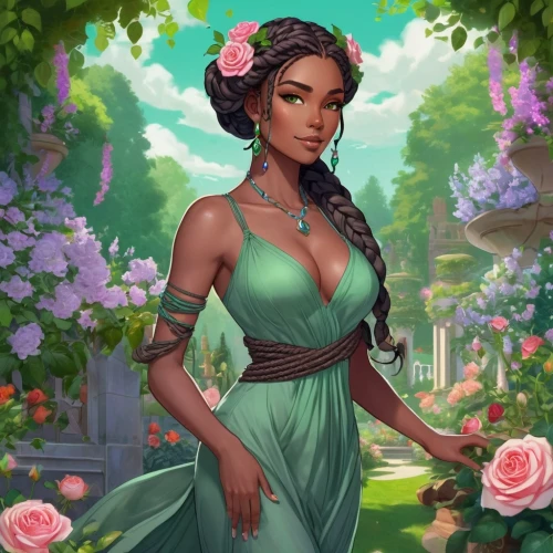 tiana,jasmine blossom,rosa 'the fairy,rosa ' amber cover,jasmine,flora,rose flower illustration,spring background,fantasy portrait,a beautiful jasmine,springtime background,flower background,holding flowers,elven flower,beautiful girl with flowers,linden blossom,girl in flowers,floral background,portrait background,west indian jasmine,Illustration,Realistic Fantasy,Realistic Fantasy 20