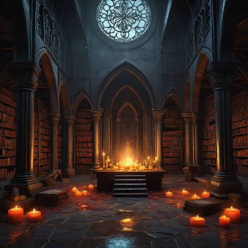 candlelights,candlemaker,haunted cathedral,candlelight,sanctuary,hall of the fallen,blood church,prayer book,burning candles,gothic church,candles,sepulchre,burning candle,tealight,crypt,cathedral,apothecary,holy place,hymn book,tealights,Illustration,Realistic Fantasy,Realistic Fantasy 15