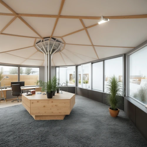 concrete ceiling,3d rendering,daylighting,modern office,folding roof,conference room,loft,meeting room,interior modern design,roof terrace,sky space concept,ceiling ventilation,ceiling construction,penthouse apartment,render,flat roof,search interior solutions,modern decor,modern living room,offices