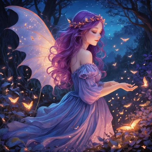 fae,fairy galaxy,la violetta,aurora butterfly,faerie,rosa 'the fairy,acerola,fallen angel,angel,vanessa (butterfly),violet,faery,fairy,rosa ' the fairy,evil fairy,fantasy picture,fantasia,fairy queen,butterfly lilac,little girl fairy,Illustration,Realistic Fantasy,Realistic Fantasy 02