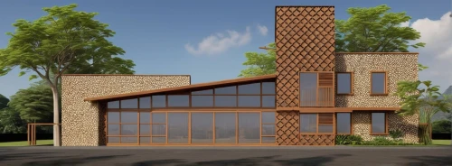 build by mirza golam pir,cubic house,modern house,3d rendering,eco-construction,building honeycomb,frame house,wooden facade,modern architecture,modern building,timber house,residential house,contemporary,corten steel,honeycomb structure,mid century house,facade panels,render,house shape,lattice windows,Photography,General,Realistic