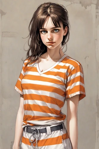 horizontal stripes,clementine,lori,girl in t-shirt,liberty cotton,main character,lara,women's clothing,striped background,polo shirt,women clothes,tee,vanessa (butterfly),lilian gish - female,cotton top,portrait background,a uniform,artemisia,the girl in nightie,game illustration,Digital Art,Comic