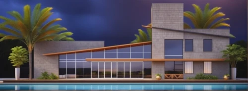 mid century modern,mid century house,modern house,pool house,aqua studio,contemporary,tropical house,modern architecture,house pineapple,hotel riviera,the palm,two palms,3d rendering,royal palms,luxury property,dunes house,modern building,holiday villa,florida home,luxury home,Photography,General,Realistic