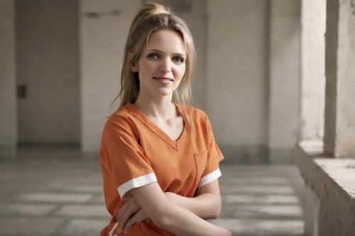 orange robes,iulia hasdeu castle,prisoner,orange,prison,girl in a historic way,girl in a long dress,female doctor,anna lehmann,young woman,drug rehabilitation,caravansary,portrait of christi,female model,almudena,isabel,woman portrait,the girl at the station,british actress,bayan ovoo,Photography,Natural
