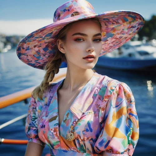 sun hat,lily-rose melody depp,high sun hat,flower hat,summer hat,girl on the boat,womans seaside hat,girl wearing hat,colorful floral,ordinary sun hat,vintage floral,mock sun hat,pink hat,floral,portofino,kimono,beret,beautiful bonnet,harlequin,yellow sun hat,Photography,Artistic Photography,Artistic Photography 04