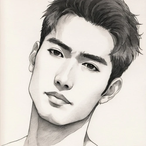 ziu,charcoal pencil,graphite,guk,tan chen chen,paeonie,choi kwang-do,charcoal,copic,kai,tao,oliang,songpyeon,mark,pencil and paper,pencil drawing,korean won,botargo,janome chow,kai bei,Illustration,Japanese style,Japanese Style 17