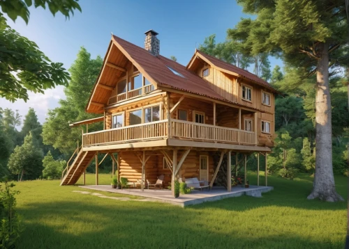 wooden house,timber house,log home,house in the forest,small cabin,log cabin,chalet,summer cottage,inverted cottage,wooden houses,the cabin in the mountains,danish house,wooden construction,chalets,eco-construction,3d rendering,tree house hotel,small house,tree house,house in mountains,Photography,General,Realistic