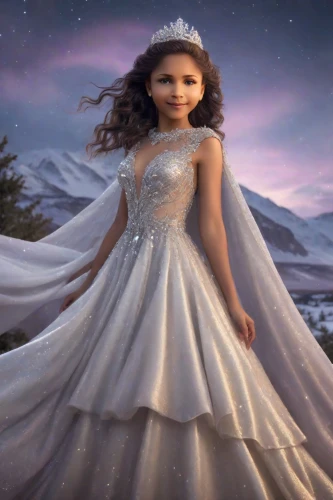 the snow queen,white rose snow queen,princess sofia,ice princess,fairy queen,quinceañera,ice queen,celtic woman,a princess,cinderella,suit of the snow maiden,celtic queen,rosa 'the fairy,digital compositing,fantasy picture,princess,enchanting,fairy tale character,little princess,fairytale,Photography,Commercial