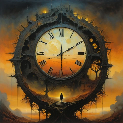clockmaker,out of time,time spiral,flow of time,the eleventh hour,clock face,clocks,clock,clockwork,sand clock,grandfather clock,time pointing,time pressure,time,four o'clocks,world clock,timepiece,new year clock,still transience of life,old clock,Conceptual Art,Oil color,Oil Color 01