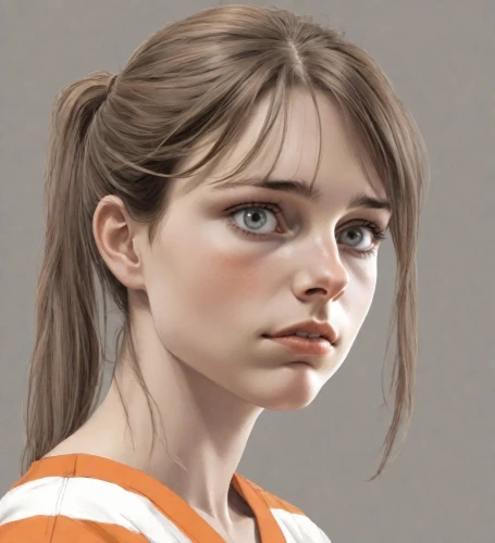 digital painting,girl portrait,clementine,girl drawing,worried girl,portrait of a girl,vector girl,world digital painting,hand digital painting,katniss,lilian gish - female,study,character animation,cinnamon girl,girl studying,illustrator,orange,nora,doll's facial features,3d rendered,Digital Art,Comic