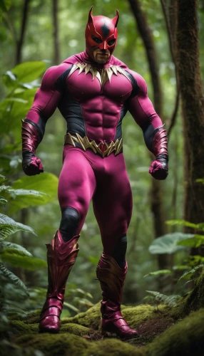 wolverine,red turtlehead,red super hero,lopushok,the pink panter,daredevil,3d render,the pink panther,3d rendered,x men,xmen,red cat,thundercat,x-men,hellboy,magenta,muscle man,aaa,actionfigure,3d model,Photography,General,Cinematic