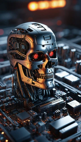 terminator,cybernetics,endoskeleton,cyborg,cyber,artificial intelligence,cyberpunk,barebone computer,robot eye,cinema 4d,chatbot,chat bot,biomechanical,mechanical,cyberspace,skull racing,robotic,social bot,cyber crime,skull bones,Photography,General,Sci-Fi