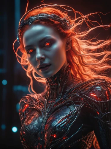 darth talon,fiery,cyborg,electro,the enchantress,cg artwork,fantasy woman,scarlet witch,valerian,neon body painting,fire angel,symetra,solar,visual effect lighting,electrified,electric,echo,sci fi,starfire,medusa,Photography,General,Sci-Fi