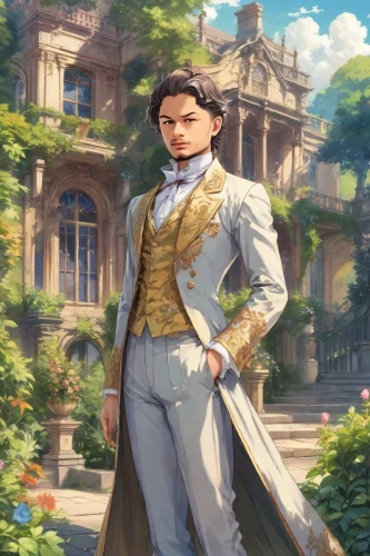 aristocrat,victorian,victorian lady,napoleon bonaparte,bellboy,male character,the victorian era,jane austen,victorian style,imperial coat,french digital background,venetia,victorian fashion,queen anne,game illustration,gentlemanly,figaro,shuanghuan noble,vanessa (butterfly),merchant,Digital Art,Anime