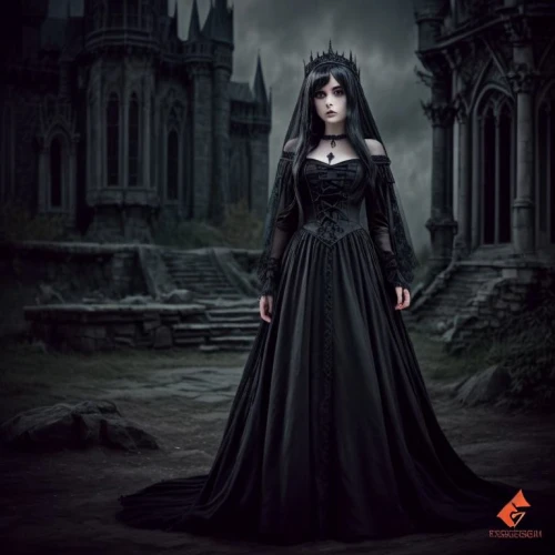 gothic dress,gothic woman,gothic fashion,gothic portrait,gothic style,gothic,dark gothic mood,gothic architecture,goth woman,witch house,crow queen,dark angel,priestess,dark art,goth like,goth,sorceress,queen of the night,fantasy picture,dress walk black