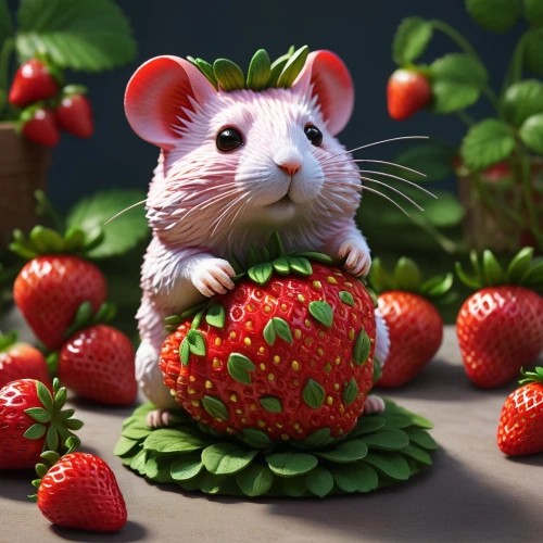 strawberry plant,strawberries,strawberry,straw mouse,mock strawberry,red strawberry,strawberry ripe,strawberry flower,ratatouille,raspberry,quark raspberries,many berries,berries,alpine strawberry,mollberry,fresh berries,whimsical animals,wild strawberries,salad of strawberries,raspberries,Conceptual Art,Daily,Daily 02