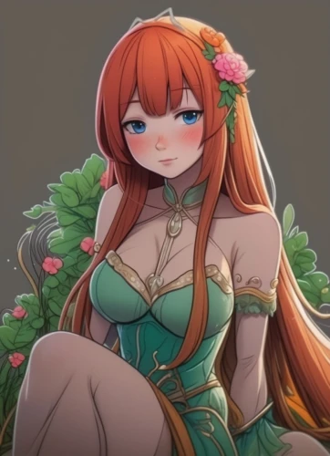 tiki,lily of the field,poker primrose,rusalka,lilly of the valley,lily of the desert,nami,flora,holding flowers,wiz,poison ivy,lily of the valley,orange petals,elza,sun bride,merida,fae,background ivy,tiara,ivy,Photography,General,Cinematic