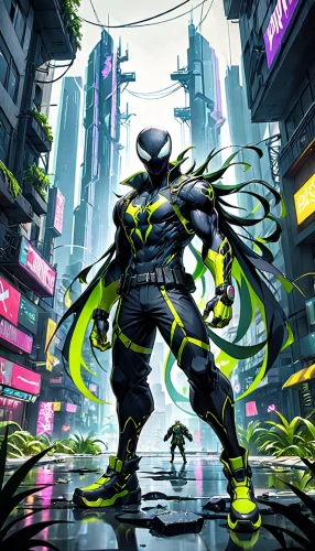 patrol,cell,cyberpunk,cyber,electro,wuhan''s virus,high-visibility clothing,cybernetics,wasabi,sci fiction illustration,synapse,cyberspace,high volt,android,biomechanical,nexus,game illustration,futuristic,scifi,kryptarum-the bumble bee,Anime,Anime,General