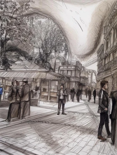 watercolor paris,eastgate street chester,street scene,unterer marktplatz,concept art,the boulevard arjaan,place saint-pierre,watercolor paris shops,promenade,harrogate,covered market,old street,under the moscow city,public space,urban design,metz,street plan,townscape,train station passage,craiova