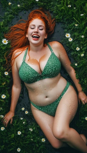 plus-size model,poison ivy,green mermaid scale,girl lying on the grass,hula,in green,woman laying down,plus-size,gordita,heather green,green water,green skin,plus-sized,green,keto,green summer,mermaid,green background,cellulite,julia butterfly,Photography,Documentary Photography,Documentary Photography 06