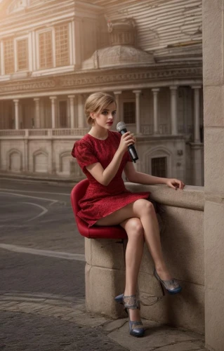 red shoes,girl in red dress,the blonde photographer,man in red dress,lady in red,red bench,vintage dress,cocktail dress,blonde woman reading a newspaper,girl in a historic way,vanity fair,50's style,paris balcony,elegant,blonde sits and reads the newspaper,red dress,a girl in a dress,vintage fashion,red skirt,vintage girl,Common,Common,Photography