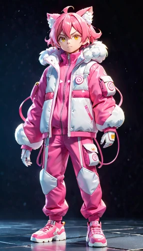 pink cat,the pink panter,rain suit,eskimo,parka,pink vector,llenn,pink double,pink quill,pubg mascot,color pink white,the pink panther,kawaii pig,pink-white,national parka,child fox,pink white,fashionista,doll cat,cyberpunk,Anime,Anime,General