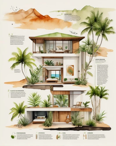 tropical house,houses clipart,floorplan home,dunes house,holiday villa,mid century house,eco-construction,holiday home,smart home,house floorplan,inverted cottage,house shape,architect plan,house drawing,beautiful home,garden elevation,beach house,tropical island,home landscape,archidaily,Unique,Design,Infographics
