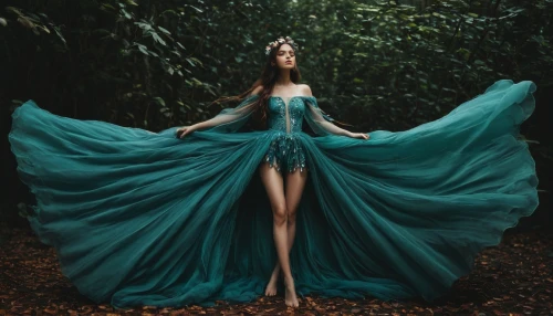 fairy peacock,blue enchantress,ballerina in the woods,girl in a long dress,fairy queen,blue peacock,faerie,turquoise,color turquoise,peacock,jasmine blue,faery,teal,ball gown,evening dress,turquoise wool,cinderella,the enchantress,dryad,sorceress,Photography,Documentary Photography,Documentary Photography 08